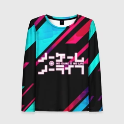 Женский лонгслив 3D No game no life logo