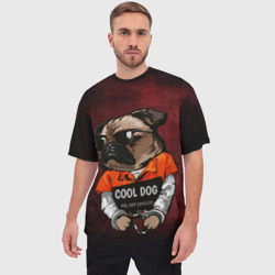 Мужская футболка oversize 3D Cool dog - фото 2