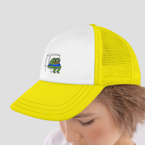 Детская кепка тракер Лягушонок Пепе, цвет желтый - фото 4