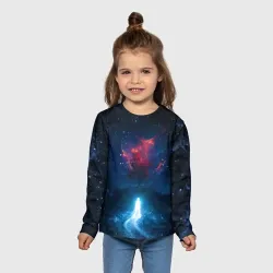 Детский лонгслив 3D Душа идущая в космос Soul space - фото 2