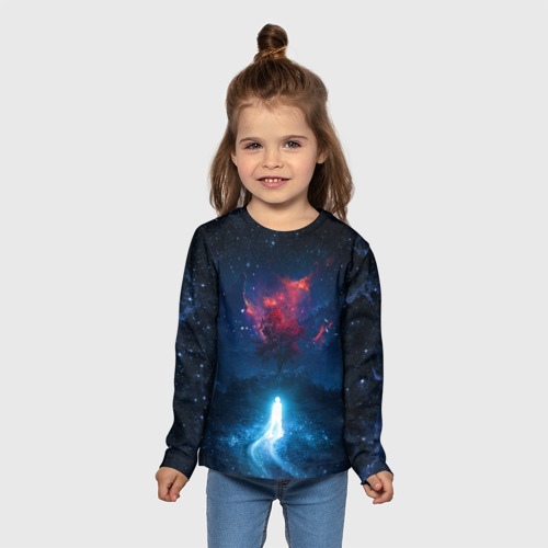 Детский лонгслив 3D Душа идущая в космос Soul space, цвет 3D печать - фото 5