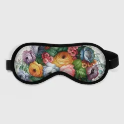 Маска для сна 3D Розы на белом