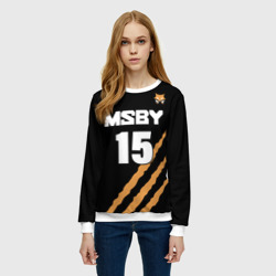 Женский свитшот 3D 15 MSBY black Jackals - фото 2