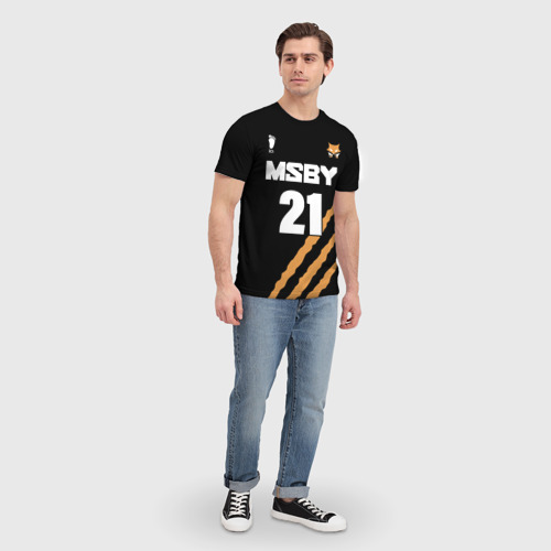 Мужская футболка 3D 21 MSBY black Jackals, цвет 3D печать - фото 5