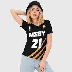 Женская футболка 3D Slim 21 MSBY black Jackals - фото 2