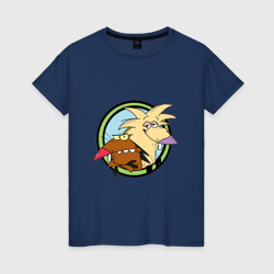 Женская футболка хлопок Angry Beavers крутые бобры