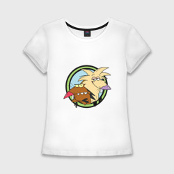 Женская футболка хлопок Slim Angry Beavers крутые бобры
