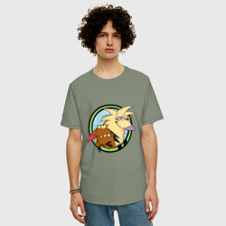 Мужская футболка хлопок Oversize Angry Beavers крутые бобры - фото 2