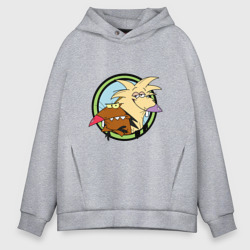 Мужское худи Oversize хлопок Angry Beavers крутые бобры