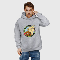 Мужское худи Oversize хлопок Angry Beavers крутые бобры - фото 2