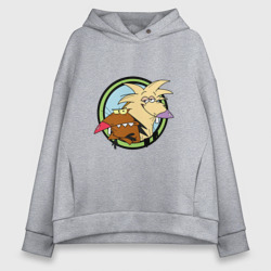 Женское худи Oversize хлопок Angry Beavers крутые бобры