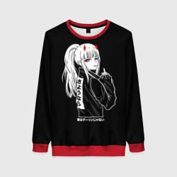 Женский свитшот 3D Зеро Ту показывает палец