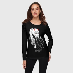 Женский лонгслив 3D Зеро Ту показывает палец - фото 2