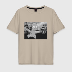 Мужская футболка хлопок Oversize Simpsons x Nirvana