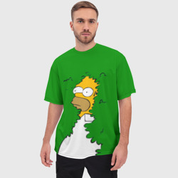 Мужская футболка oversize 3D Мем с Гомером - фото 2