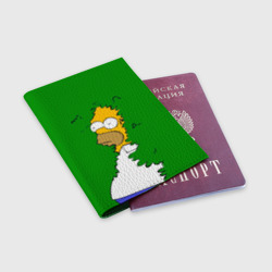 Обложка для паспорта матовая кожа Мем с Гомером - фото 2