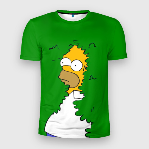 Мужская футболка 3D Slim с принтом Мем с Гомером, вид спереди #2