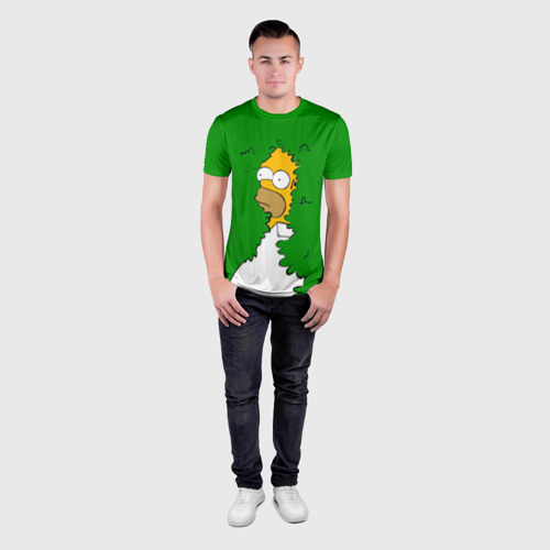 Мужская футболка 3D Slim с принтом Мем с Гомером, вид сбоку #3