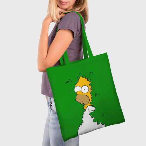 Шоппер 3D с принтом Мем с Гомером, фото на моделе #1