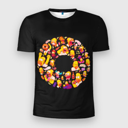 Мужская футболка 3D Slim Пончик Гомер