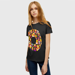 Женская футболка 3D Пончик Гомер - фото 2
