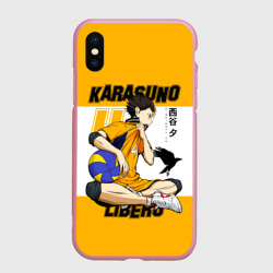 Чехол для iPhone XS Max матовый Юу Нишиноя из Карасуно Haikyu!!