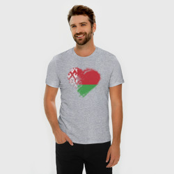 Мужская футболка хлопок Slim Сердце Беларуси - фото 2