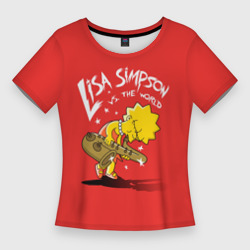 Лиза против мира – Женская футболка 3D Slim с принтом купить