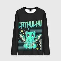 Мужской лонгслив 3D CatHulhu