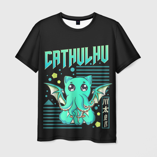 Мужская футболка 3D CatHulhu, цвет 3D печать