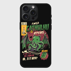Чехол силиконовый для Apple iPhone 15 Pro Мax матовый Кот Ктулху