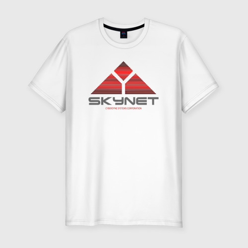 Мужская футболка хлопок Slim Skynet, цвет белый