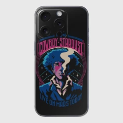 Чехол для iPhone 15 Pro Max силиконовый с защитой камеры Ковбой Бибоп. Ретро