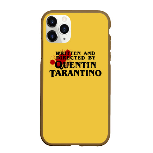 Чехол для iPhone 11 Pro Max матовый Quentin Tarantino, цвет коричневый