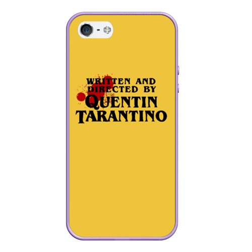 Чехол для iPhone 5/5S матовый Quentin Tarantino, цвет светло-сиреневый