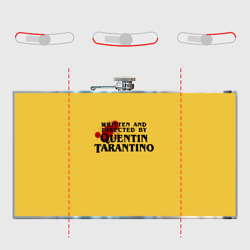 Фляга с принтом Quentin Tarantino для любого человека, вид спереди №5. Цвет основы: металл