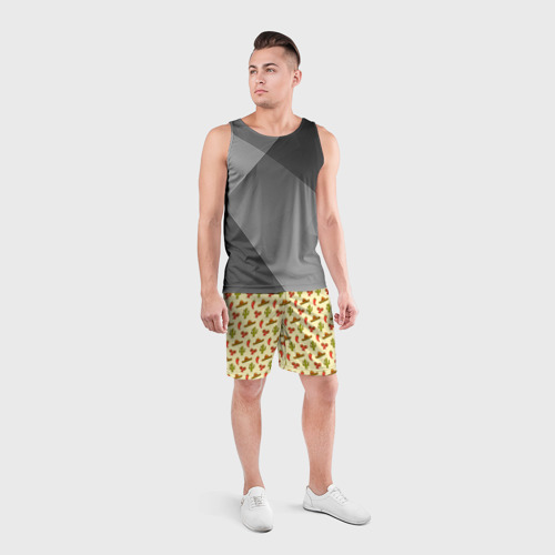 Мужские шорты спортивные Мексиканский фон, цвет 3D печать - фото 4
