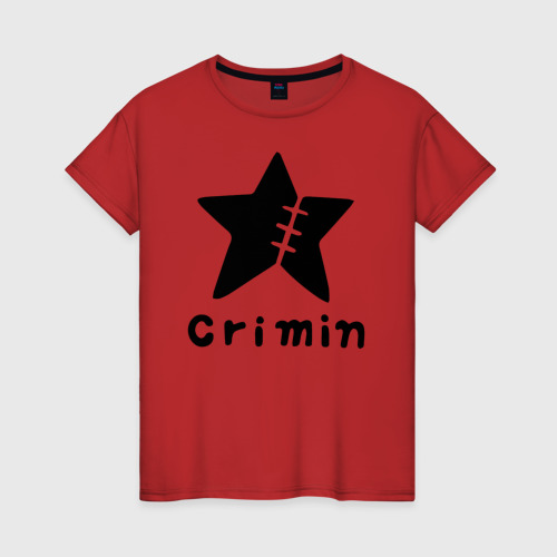 Женская футболка хлопок Crimin бренд One Piece, цвет красный