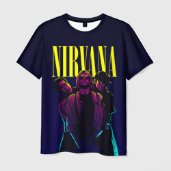 Мужская футболка 3D Nirvana Neon