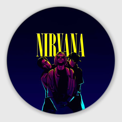 Круглый коврик для мышки Nirvana Neon