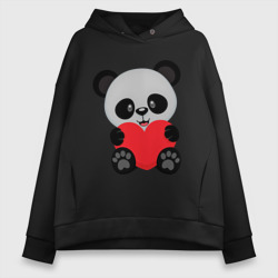 Женское худи Oversize хлопок Love Панда