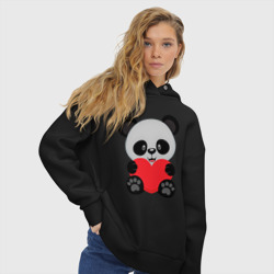 Женское худи Oversize хлопок Love Панда - фото 2