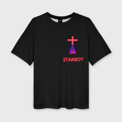 Женская футболка oversize 3D Starboy - The Weeknd