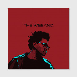 Холст с принтом The Weeknd для любого человека, вид спереди №2. Цвет основы: белый