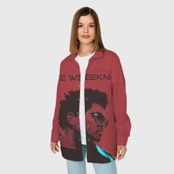 Женская рубашка oversize 3D The Weeknd - фото 2