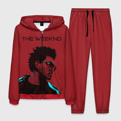 Мужской костюм 3D The Weeknd, цвет красный