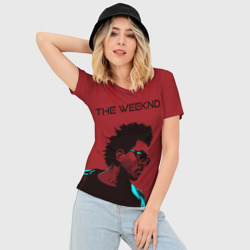 Женская футболка 3D Slim The Weeknd - фото 2