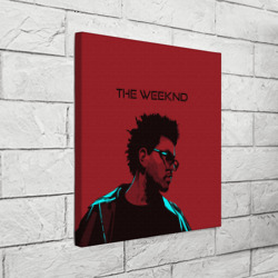 Холст с принтом The Weeknd для любого человека, вид спереди №3. Цвет основы: белый