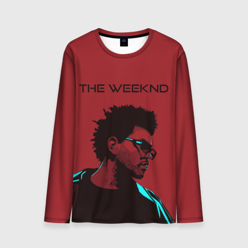 Мужской лонгслив 3D с принтом The weeknd, вид спереди #2