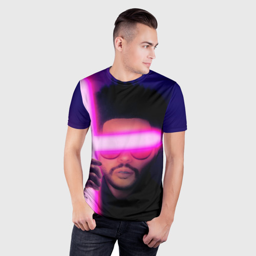 Мужская футболка 3D Slim The Weeknd - Blinding Lights, цвет 3D печать - фото 3